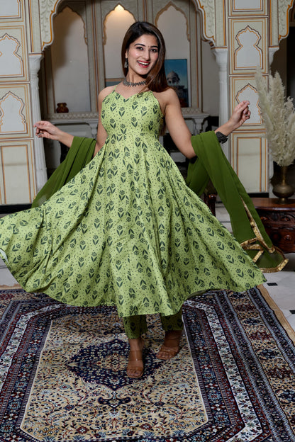 Pom Pom Floral Kalidar Suit Set