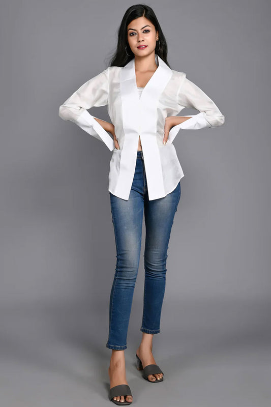 White Uppada Luxury Shirt