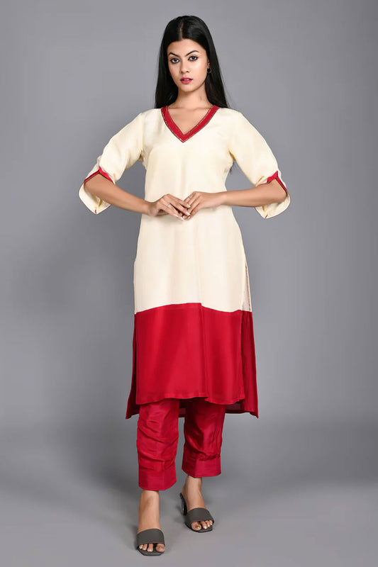 Uppada Dual Tone Ethnic Kurta Set