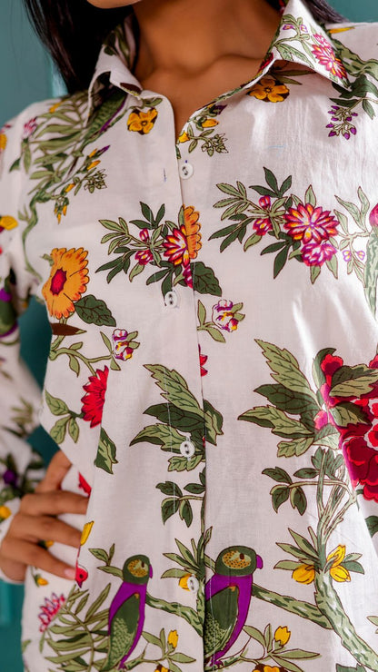 White Oriole Printed Co-ord Set