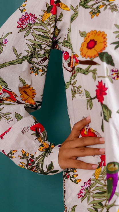 White Oriole Printed Co-ord Set