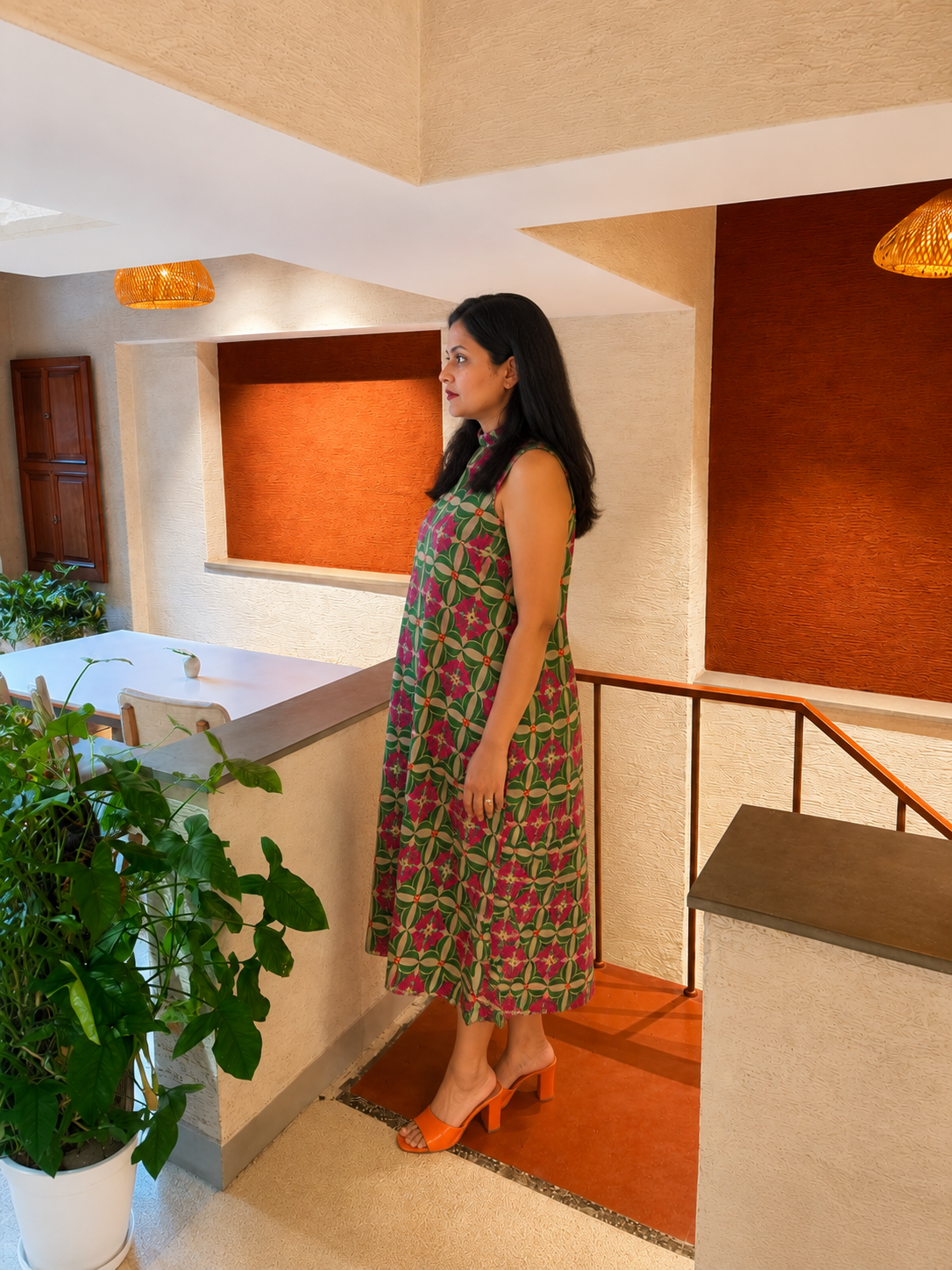 Mayra Printed A-Line Dress
