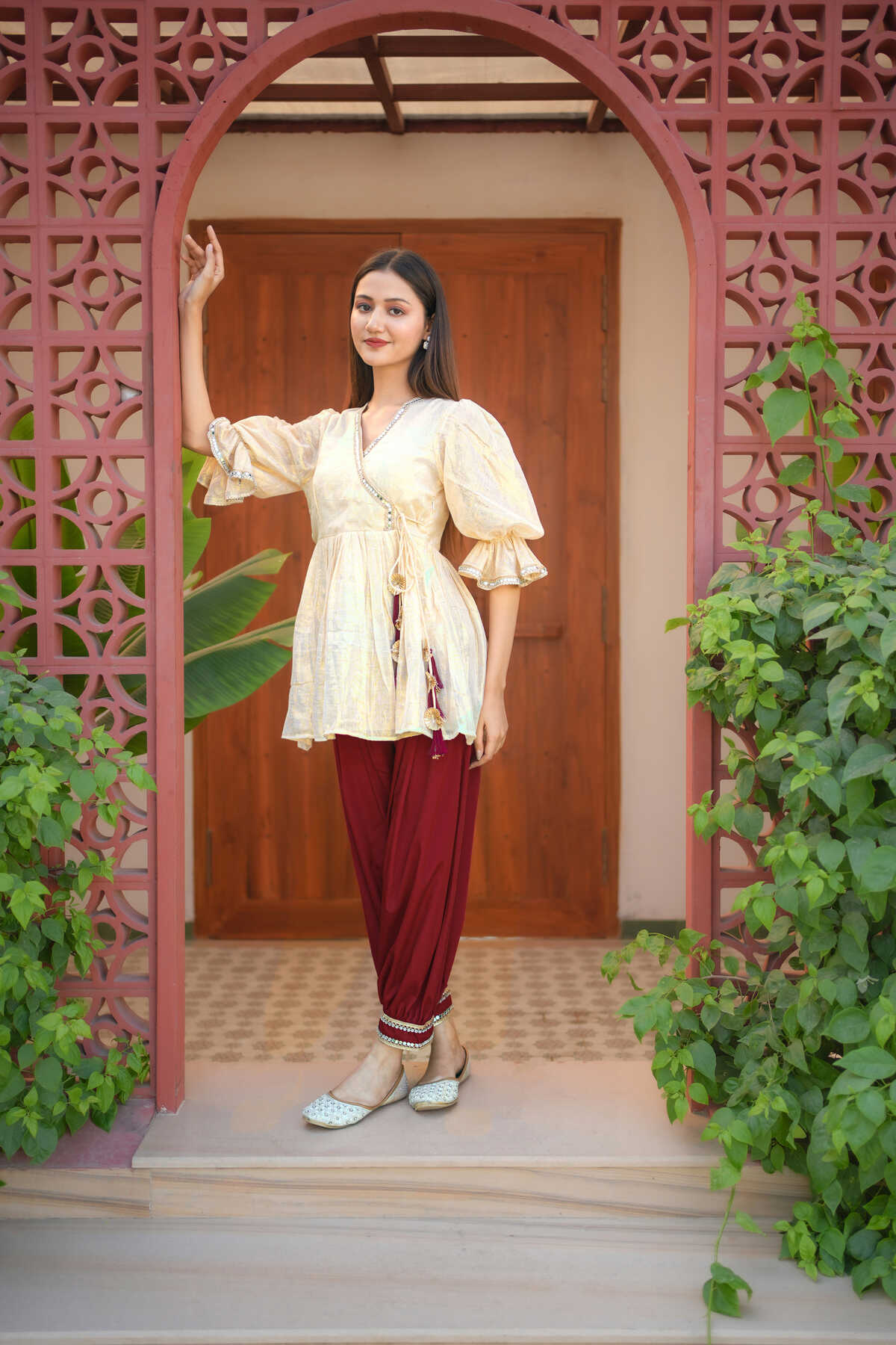 Angrakha Top  With Afghani Pant
