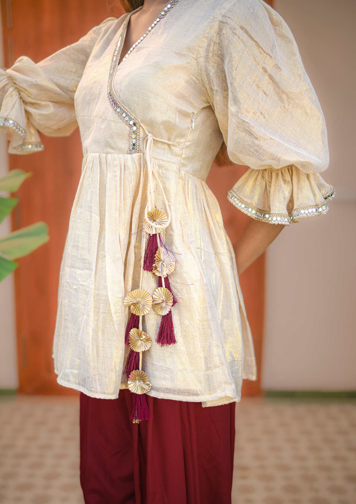 Angrakha Top  With Afghani Pant