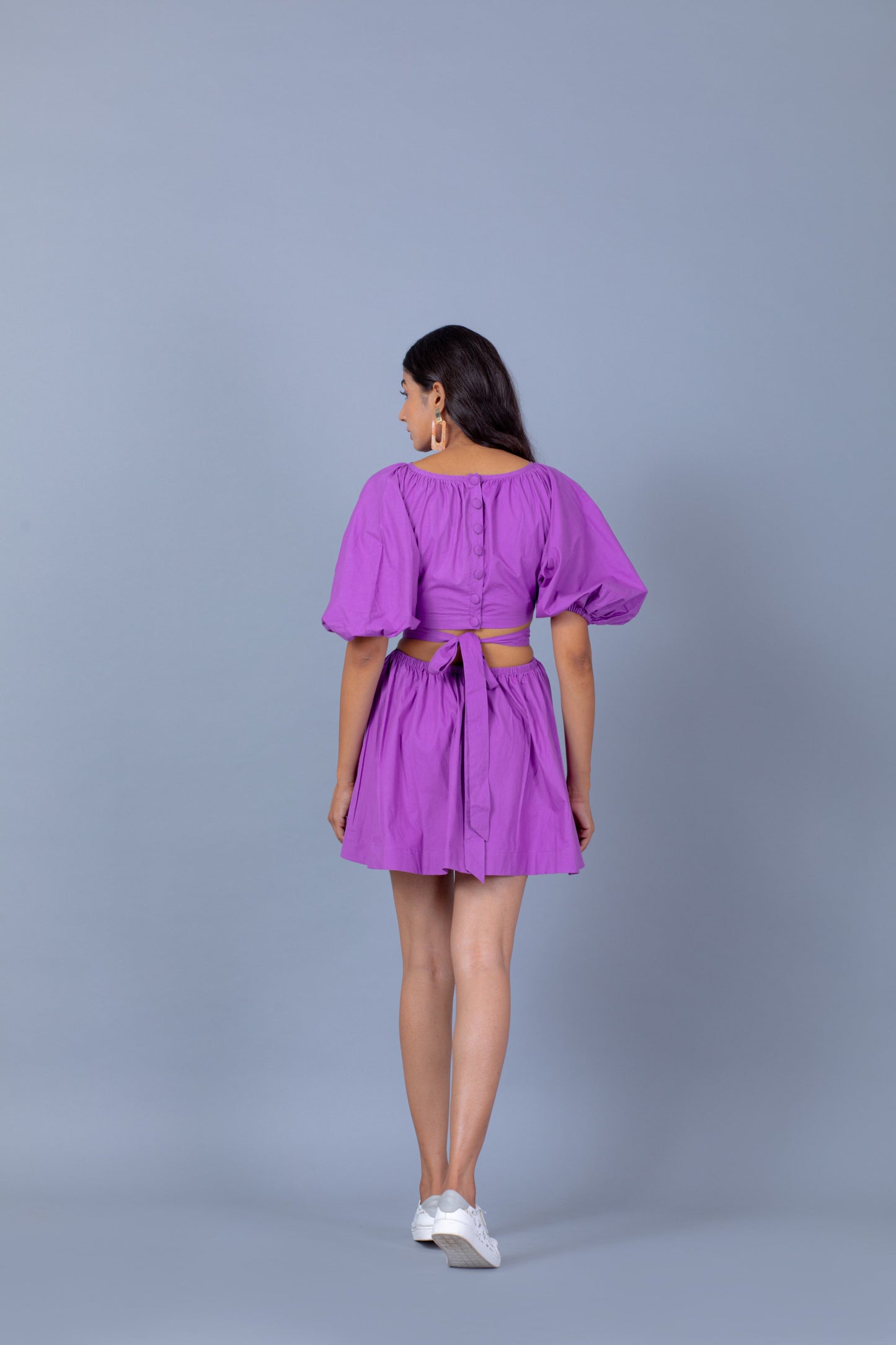 Lavender Side Cut Out Mini Dress