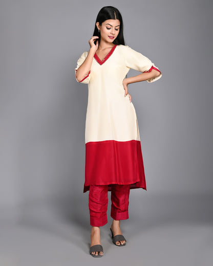 Uppada Dual Tone Ethnic Kurta Set