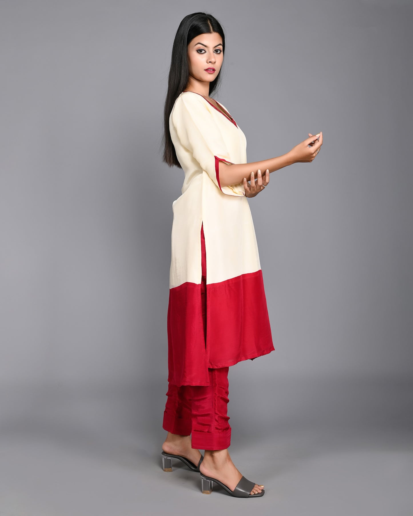 Uppada Dual Tone Ethnic Kurta Set