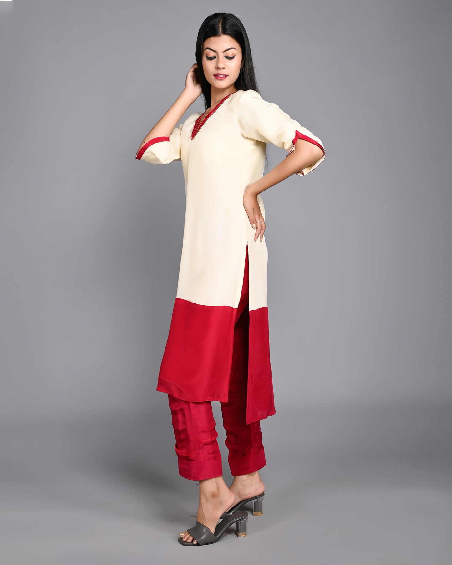 Uppada Dual Tone Ethnic Kurta Set