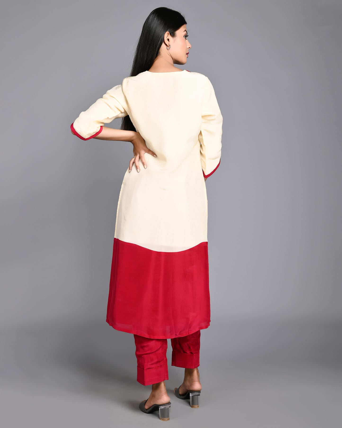 Uppada Dual Tone Ethnic Kurta Set