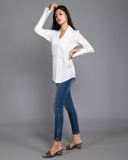 White Uppada Luxury Shirt