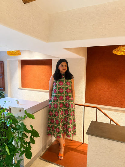 Mayra Printed A-Line Dress